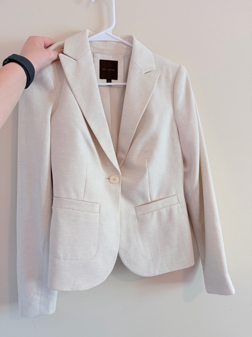 The Limited Women's Single-Button Cream Beige Blazer Size XS Like New